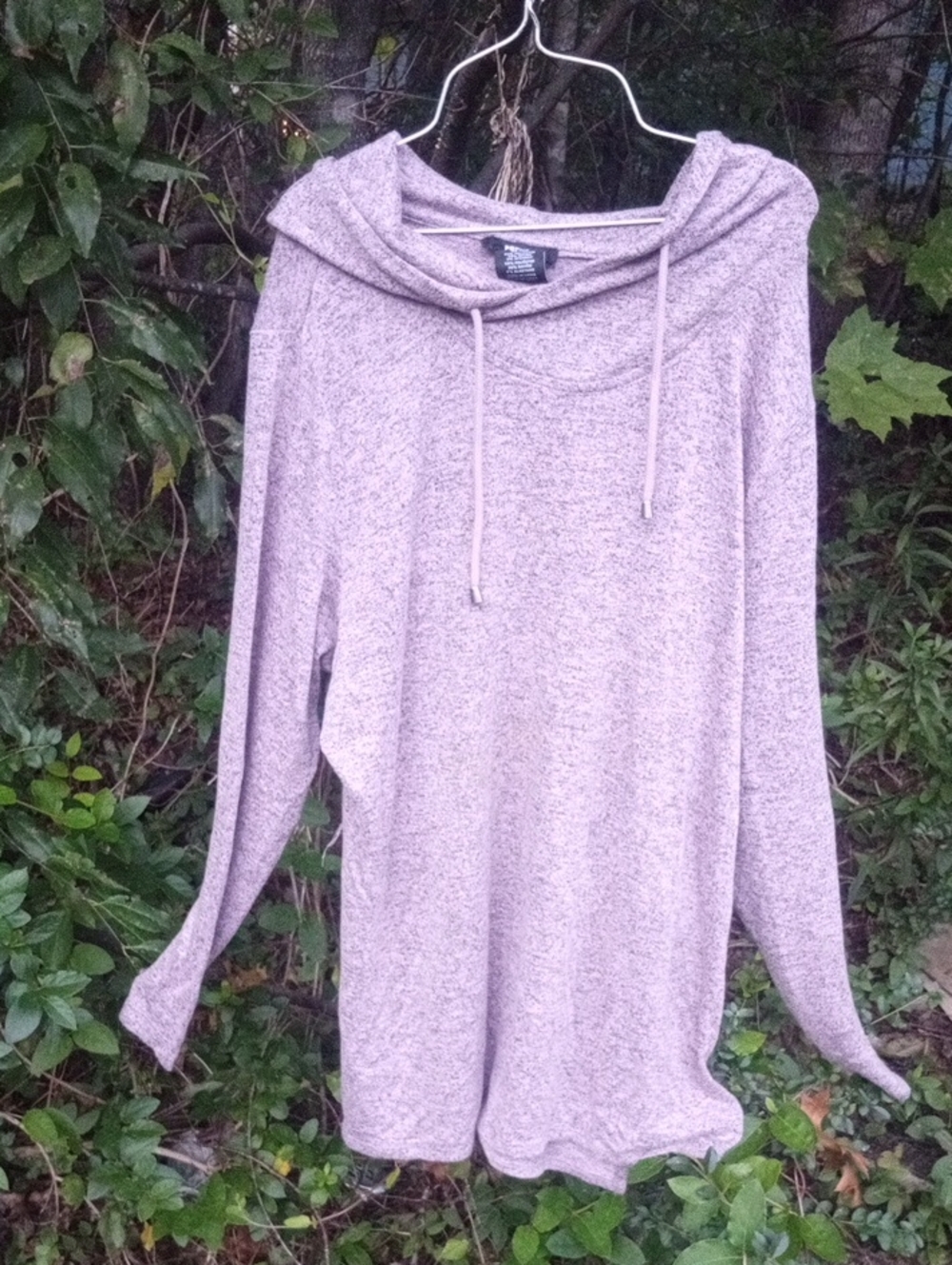 Premise Lavender Pullover with Drawstring and Oversized Hood